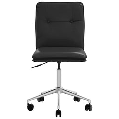 Dining Chair Set of 6 Black Faux leather, plywood, metal Standard