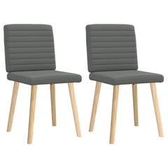 Dining Chair Set of 2 Dark Grey