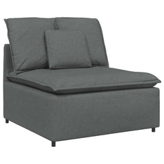 Modular Sofa with Cushions Dark Gray