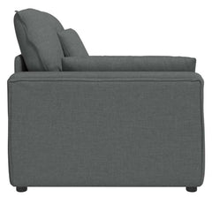 Modular Sofa Armrest End Module with Cushions Dark Gray 39.4