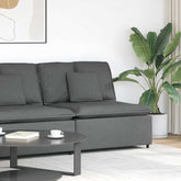 Modular Sofa Dark Grey Textilene fabric (100% Polyester), Metal, Foam