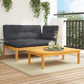 Pallet Sofa Set Anthracite and natural wood