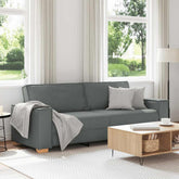3-Seater Sofa Dark Grey 86.6x30.7x33.1 Fabric