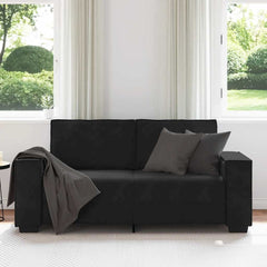 2-seater Sofa Black Velvet, Metal, Plywood, Solid wood