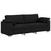 3-Seater Sofa Black 86.61 in Fabric