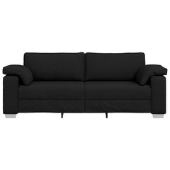 3-Seater Sofa Black 86.61 in Fabric