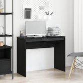 Desk Black Oak Engineered Wood 35.4x15.7x28.3 in Modern Desk