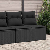Garden Sofa Set Black