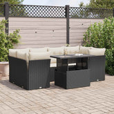 Garden Sofa Set Black