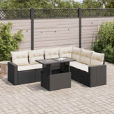 Garden Sofa Set Black, Cream White