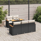 Garden Sofa Set Black, Cream White