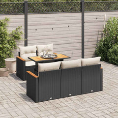 Garden Sofa Set Black, Cream White