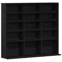 CD Cabinet Black Oak Engineered Wood Medium CD Cabinet
