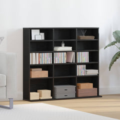 CD Cabinet Black Oak Engineered Wood Medium CD Cabinet