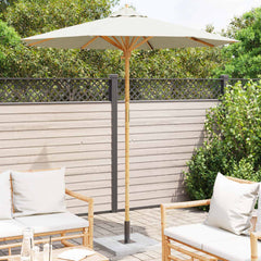 Garden Parasol Cream White Ø 85.43 x 90.55 in Bamboo
