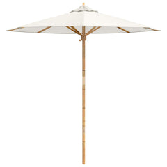Garden Parasol Cream White Ø 85.43 x 90.55 in Bamboo