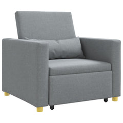 Pull out Sofa Bed Single Light grey 35.43 x 64.96 x 34.25 in