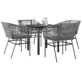 Garden Dining Set Grey, Black, Light Grey