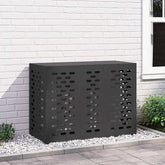 Air Conditioner Cover Black 43.31 x 19.69 x 31.50 in Steel