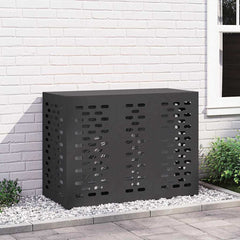 Air Conditioner Cover Black 43.31 x 19.69 x 31.50 in Steel