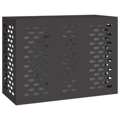 Air Conditioner Cover Black 43.31 x 19.69 x 31.50 in Steel