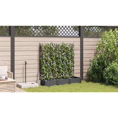 Garden Planter 3 pcs Black 47.24 x 15.75 x 49.41 in Plastic