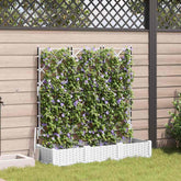Garden Planter 3 pcs White 47.24 x 15.75 x 49.41 in Plastic