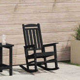 Garden Rocking Chair Black 36.22 x 27.56 x 42.52 in HDPE