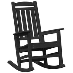 Rocking Chair 2 pcs Black 92 x 70 x 108 cm Polyethylene