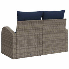 Garden Sofa Gray 124 x 62 x 85 cm poly rattan