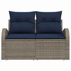 Garden Sofa Gray 124 x 62 x 85 cm poly rattan