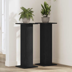 Plant Stand 2 pcs Black Oak 11.81 x 11.81 x 31.50 in