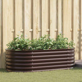 Raised Bed Brown 62.99 x 31.50 x 17.32 in Steel