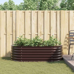 Raised Bed Brown 62.99 x 31.50 x 17.32 in Steel
