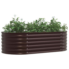 Raised Bed Brown 62.99 x 31.50 x 17.32 in Steel