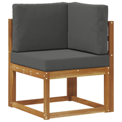 Outdoor Sofa Set with Cushion 7 pcs Natural and Anthracite