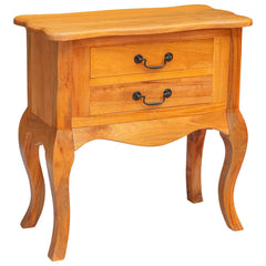 Side Table Natural 23.82 x 11.81 x 24.02 in Solid Mahogany Wood