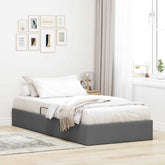 Storage Bed with Mattress Dark Grey 39.37 x 74.80 in Fabric