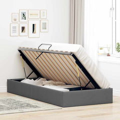 Storage Bed with Mattress Dark Grey 39.37 x 74.80 in Fabric