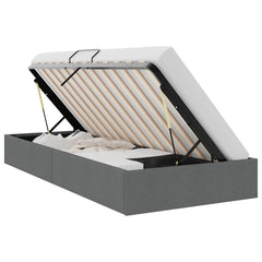 Storage Bed with Mattress Dark Grey 39.37 x 74.80 in Fabric