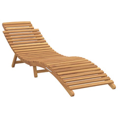 Sun Lounger Brown 77.95 x 21.65 x 23.03 in Solid Teak Wood
