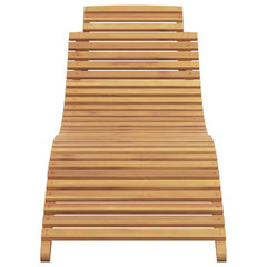 Sun Lounger Brown 77.95 x 21.65 x 23.03 in Solid Teak Wood