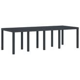 Garden Table Anthracite 98.43 x 39.37 x 28.74 in Poly Rattan
