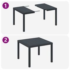 Garden Dining Set 5 pcs Anthracite Polypropylene