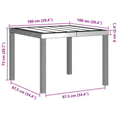Garden Dining Set 3 pcs Anthracite Polypropylene