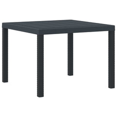 Garden Dining Set 3 pcs Anthracite Polypropylene