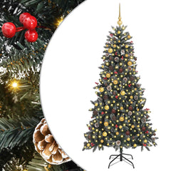 Artificial Christmas Tree with 300 LEDs Green 82.68 in