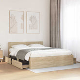 Bed Frame 2 pcs Sonoma 60.24 x 79.92 in Engineered Wood