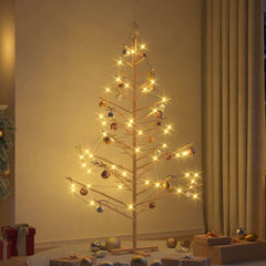 Wooden Christmas Tree Natural 70.87 in Solid pine wood