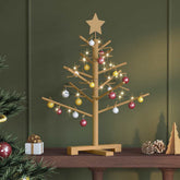 Wooden Christmas Tree with Stand Brown 29.53 in Solid pine wood
